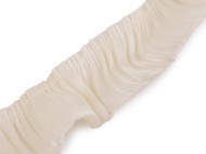 Volánek 3D řasený, krešovaný šíře 40 mm 1 krémová světlá, 1 m - zvětšit obrázek