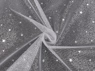 Tyl dekorační elastický s glitry šíře 48 cm - zvětšit obrázek