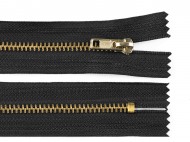 Kovový zip No 4 délka 10 cm kalhotový 322 černá, 1 ks - zvětšit obrázek