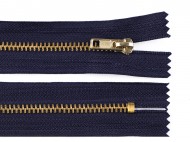 Kovový / mosazný zip šíře 4 mm délka 8 cm - zvětšit obrázek