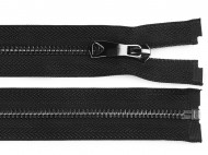 Kovový zip No 5 délka 70 cm s ozdobným jezdcem černá platina, 1 ks - zvětšit obrázek