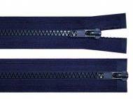 Zip kostěný No 5 dělitelný 2 jezdce / dvoucestný 65 cm bundový 330 modrá tmavá, 1 ks - zvětšit obrázek