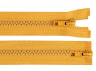 Zip kostěný No 5 dělitelný 2 jezdce / dvoucestný 85 cm bundový 123 hořčicová, 1 ks - zvětšit obrázek
