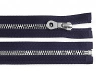 Kostěný zip, imitace kovu No 8 délka 60 cm bundový 330 modrá tmavá, 1 ks - zvětšit obrázek