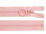 Kostěný zip No 3 délka 30 cm s kroužkem 136 pudrová, 1 ks - zvětšit obrázek