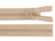 Kostěný zip No 3 délka 30 cm s kroužkem 308 hnědá přírodní, 1 ks - zvětšit obrázek