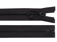 Kostěný zip No 3 délka 50 cm s kroužkem černá, 1 ks - zvětšit obrázek