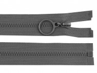 Kostěný zip No 3 délka 60 cm s kroužkem 319 šedá ocelová, 1 ks - zvětšit obrázek