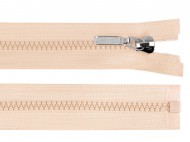 Kostěný zip No 5 délka 70 cm s ozdobným jezdcem 291 béžová světlá, 1 ks - zvětšit obrázek