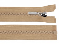 Kostěný zip No 5 délka 80 cm s ozdobným jezdcem 308 hnědá přírodní, 1 ks - zvětšit obrázek