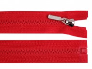 Kostěný zip No 5 délka 90 cm s ozdobným jezdcem 148 červená, 1 ks - zvětšit obrázek