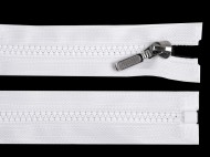 Kostěný zip No 5 délka 90 cm s ozdobným jezdcem 101 bílá, 1 ks - zvětšit obrázek