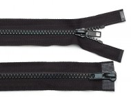 Zip kostěný No 5 dělitelný 2 jezdce / dvoucestný 75 cm bundový