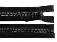 Kostěný zip šíře 5 mm délka 50 cm písmenka - zvětšit obrázek