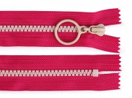 Kostěný zip barevný No 5 délka 15 cm s ozdobným jezdcem 5 (145) pink béžová světlá, 1 ks - zvětšit obrázek