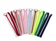 Kostěný zip barevný No 5 délka 20 cm s ozdobným jezdcem