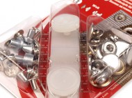 Knoflík stiskací WUK 15 mm na středně silné látky, nikl nikl, 10 karta - zvětšit obrázek