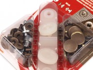 Knoflík stiskací WUK 15 mm staromosaz staromosaz, 1 karta - zvětšit obrázek