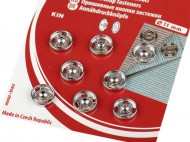 Kovové patentky / stiskací knoflíky 2/11 mm 3 nikl, 1 karta - zvětšit obrázek