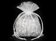 Dárkový pytlík 13x18 cm organza 1 bílá, 10 ks - zvětšit obrázek