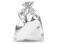 Dárkový pytlík 16,5x23 cm lurex 1 stříbrná, 10 ks - zvětšit obrázek
