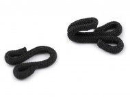 Háček s očkem - potažené, velikost 20+20 mm 2 (12 mm) černá, 5 pár - zvětšit obrázek