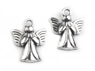 Přívěsek 15x20 mm anděl platina s patinou, 5 ks - zvětšit obrázek