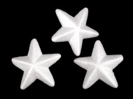 Hvězda 3D 8,5 cm polystyren bílá, 3 ks - zvětšit obrázek