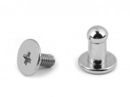 Sedlářský nýt šroubovací 4 mm 1 nikl, 5 pár - zvětšit obrázek