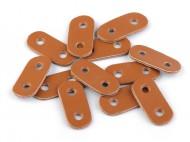 Brzdičky z eko kůže 16x34 mm 1 hnědá, 4 ks - zvětšit obrázek