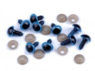Oči s pojistkou 10 mm 1 modrá, 10 sada - zvětšit obrázek