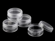 Plastová dóza 4x2,1 cm šroubovací transparent, 12 ks - zvětšit obrázek