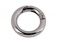 Karabina kulatá na kabelky / kroužek na klíče 18 mm 1 nikl, 1 ks - zvětšit obrázek
