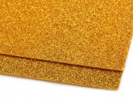 Pěnová guma Moosgummi s glitry 20x30 cm 4 zlatá stř., 2 ks - zvětšit obrázek