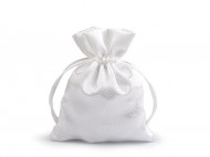 Dárkový pytlík 9,5x13 cm saténový 1 Off White, 1 ks - zvětšit obrázek