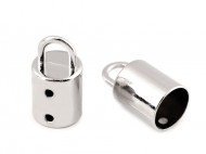 Kovová koncovka na šňůru 14 mm 1 nikl, 2 ks - zvětšit obrázek