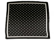 Saténový šátek s puntíky a lemem 70x70 cm - zvětšit obrázek