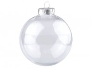 Baňka k dozdobení 10 cm 1 transparent stříbrná, 2 ks - zvětšit obrázek