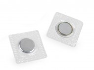 Skryté magnetické zapínání k našití 15 mm 4 transparent čtverec, 1 pár - zvětšit obrázek