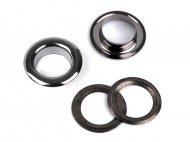 Průchodky s podložkou vnitřní 10 mm / vnější 16 mm 2 nikl černý, 50 pár - zvětšit obrázek
