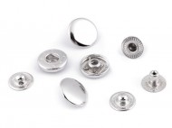 Kovové druky 15 mm na středně silné látky 1 nikl, 50 sada - zvětšit obrázek