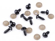 Oči s pojistkou 10 mm černá, 10 sada - zvětšit obrázek