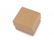 Krabička na šperky 5x5 cm hnědá přírodní, 24 ks - zvětšit obrázek