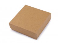 Krabička na šperky 9x9 cm hnědá přírodní, 1 ks - zvětšit obrázek