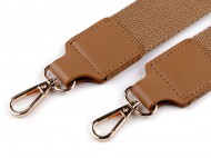 Textilní ucho / popruh na tašku s karabinami šíře 3,8 cm 6 béžová zlatá, 1 ks - zvětšit obrázek