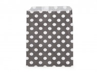 Papírový sáček chevron, puntík 13x17 cm 2 bílo-černá puntíky, 100 ks - zvětšit obrázek