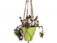 Závěsný držák z juty na květináč macrame - zvětšit obrázek