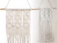Drhaná dekorace macrame boho k zavěšení - zvětšit obrázek