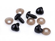 Čumák srdce s pojistkou 12x13 mm černá, 5 sada - zvětšit obrázek
