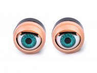 Mrkací oči 17 mm zelenomodrá tm., 4 ks - zvětšit obrázek